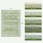 Lofus 3x5 Area Rug for Entryway, Light Green Non Slip Area Rugs for Kitchen - Image 2