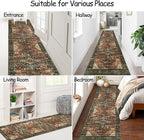 Moynesa Ultra-Thin Washable Vintage Runner Rug - Image 6