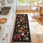 RELEANY Floral 2x5 Area Rugs Washable Print Boho Cute Carpet Non Slip Flower - Image 2