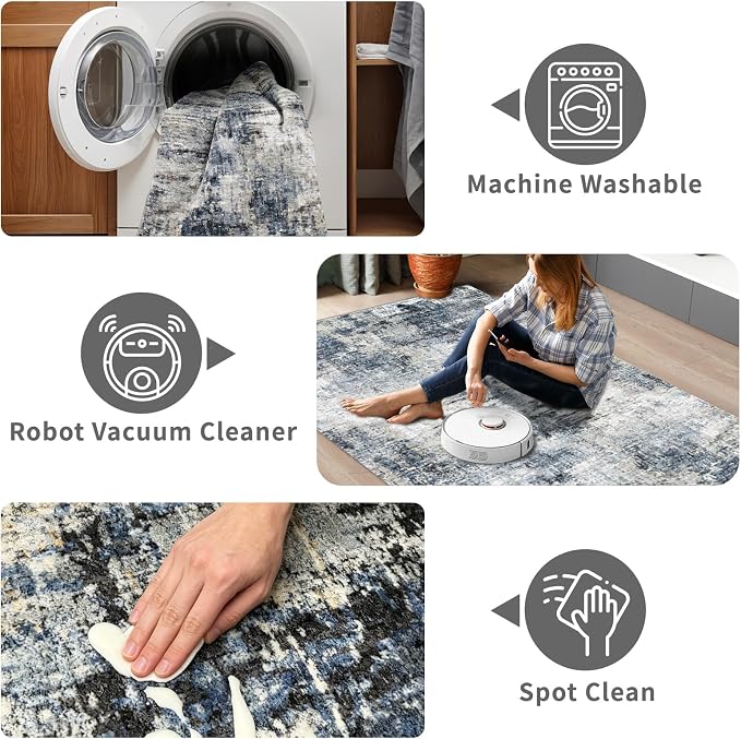 Machine Washable Runner Rugs 2x6: Stain & Spill Resistant Carpet Runners - Image 6