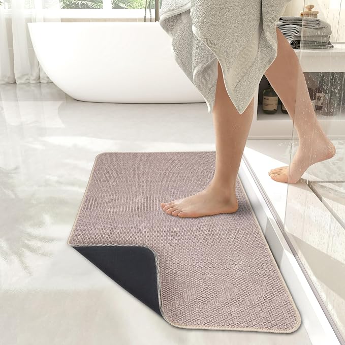 Bosap Bath Mat, Ultra Thin Bathroom Runner Rugs, Large Bath Mats - Image 6