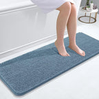 OLANLY Bathroom Runner Rugs 47x17, Soft Absorbent Chenille Bath Rugs, Rubber by OLANLY