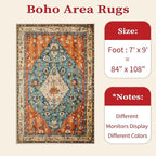 SERISSA 7x9 Area Rugs for Living Room, Large Washable Non-Slip Boho Rug - Image 6