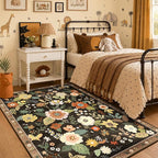 RELEANY Floral 5x7 Area Rugs Washable Print Boho Cute Carpet Non Slip Flower - Image 7