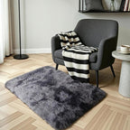 2x3 Dark Grey Fluffy Shag Rug for Bedroom, Soft Plush Fuzzy Washable Floor Non - Image 6