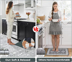 GRANNY SAYS Boho Kitchen Rug Sets of 3, Non Slip Washable Faux Wool Kitchen Mats - Image 4