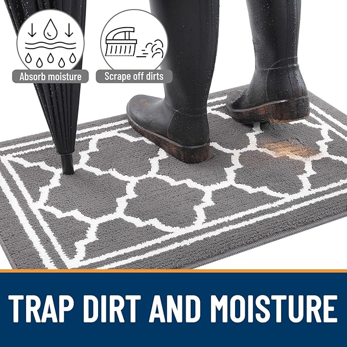 Buganda Indoor Door Mat, Dirt-Resistant and Absorbent Doormat, Low Profile - Image 2