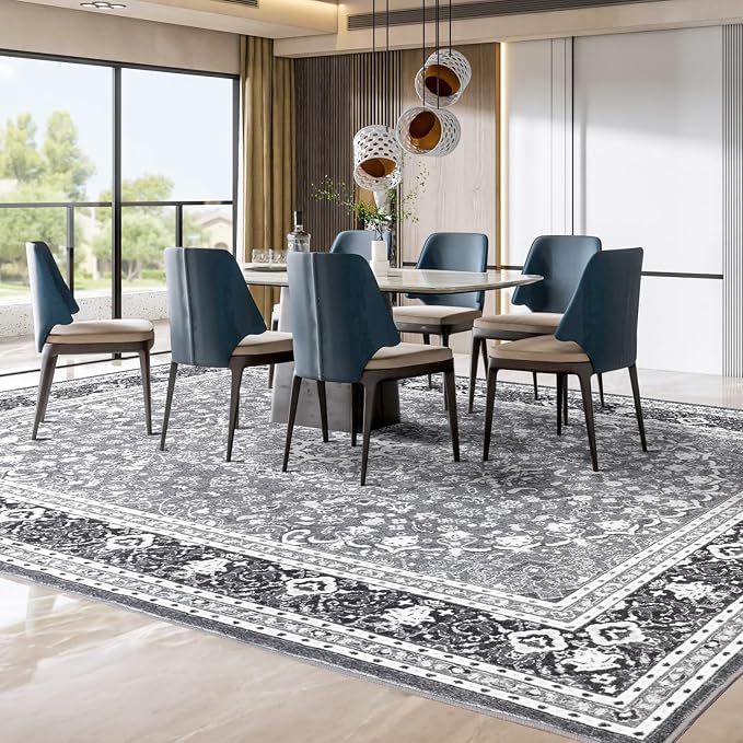 Lessymo 8 x 10 Area Rugs for Living Room, Machine Washable Area Rugs Boho Faux - Image 8