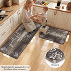 HEBE Anti Fatigue Kitchen Rugs Set of 2, Non Slip Cushioned Kitchen Mats - Image 2
