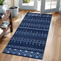 SERISSA 2x4 Rugs for Entryway, Washable Non-Slip Blue and White Small Runner Rug by SERISSAHomeDecorCollection