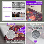 Floral Rug for Entryway, 2x3 Washable Kitchen Mat Ultra-Thin Soft, Non-Slip - Image 2