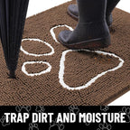 Smiry Dog Door Mat for Muddy Paws, Absorbent Dirt Trapper Non Slip Quick Dry - Image 2
