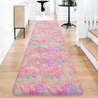 2x10 Feet Tie-Dye Rainbow Unicorn Rug by TENNOLA