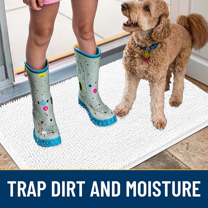 Smiry Dog Door Mat for Muddy Paws 70x24, Absorbent Dirt Trapper, Non-Slip - Image 3