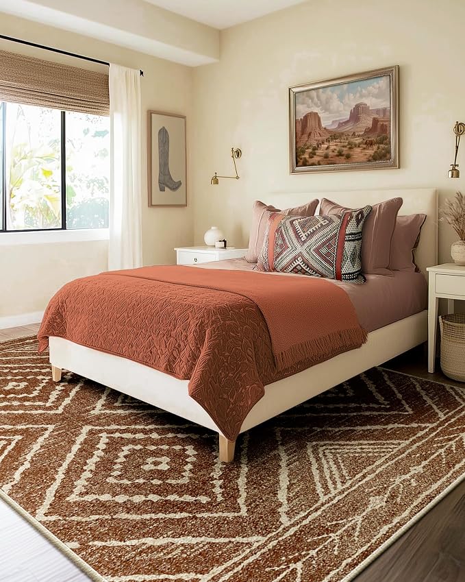 BESTSWEETIE Area Rug 9x12 Machine Washable Non-Slip Low Pile Print Pattern - Image 8