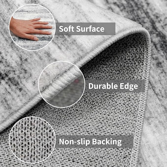 5x10 Area Rug for Living Room: Non-Slip Washable Rugs for Dining Room Bedroom - Image 7