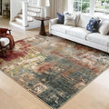 RELEANY Washable Area Rugs Square 8ft Non-Slip Modern Abstract Soft by RELEANY