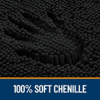 OLANLY Toilet Rugs U-Shaped 24x24, Extra Soft Absorbent Chenille Contour - Image 3