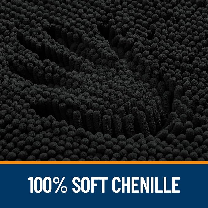 OLANLY Toilet Rugs U-Shaped 20x20, Extra Soft Absorbent Chenille Contour - Image 3