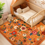 RELEANY Floral 6x9 Area Rugs Washable Print Boho Cute Carpet Non Slip Flower - Image 2