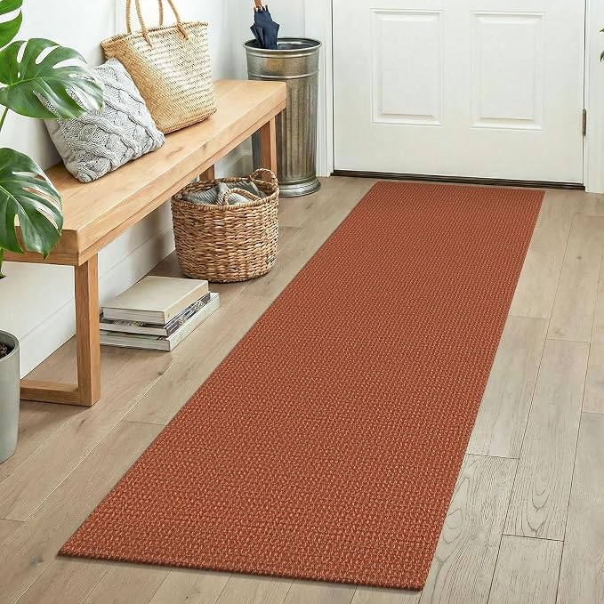 KOZYFLY Woven 2x5 Entry Runner Rug, Washable Runners by KOZYFLY