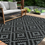 Outdoor Patio Plastic Straw Rug by Kalafun