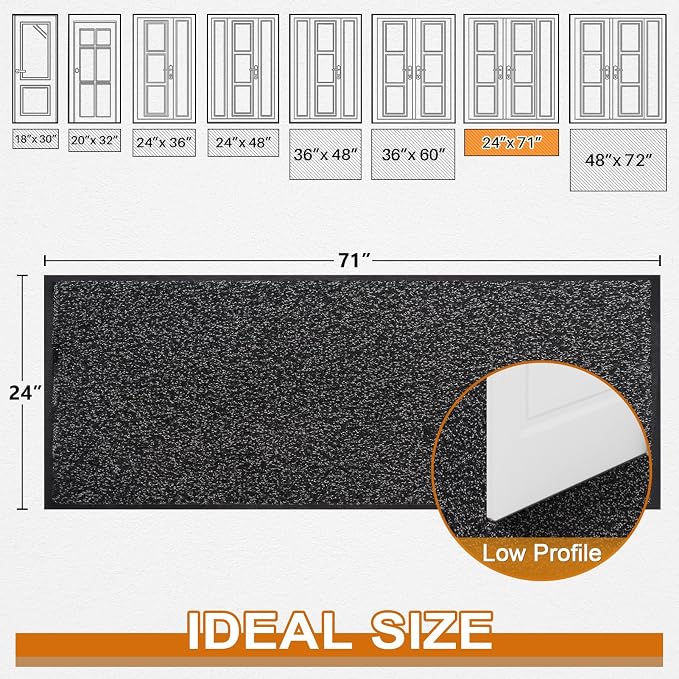 Mibao Front Door Mat Indoor Entrance, Welcome Mat - Image 2