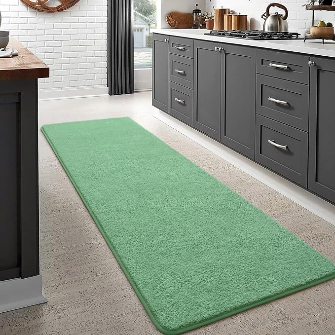 Keeko 2x6 Sage Green Area Rugs for Bedroom, Soft Modern Living Room Rug Indoor - Image 6