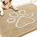 OLANLY Dog Door Mat for Muddy Paws 32x20, Paw Print Design, Absorbs Moisture by OLANLY