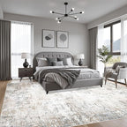 4x4 Area Rug Living Room Rug: Washable Modern Abstract Soft Thin Rug Indoor - Image 3