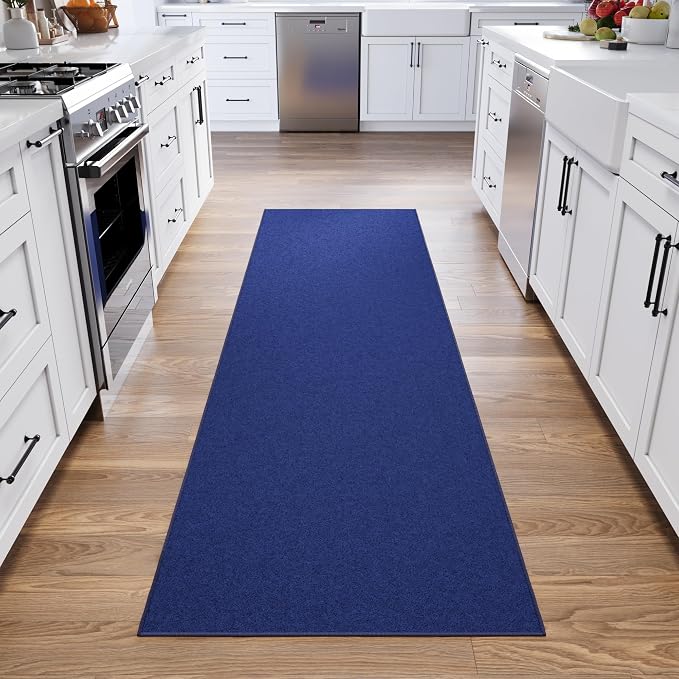 Ottomanson Hallway Runner Rug 2'7" x 9'10" Non Slip Solid Area Rugs Easy to - Image 9