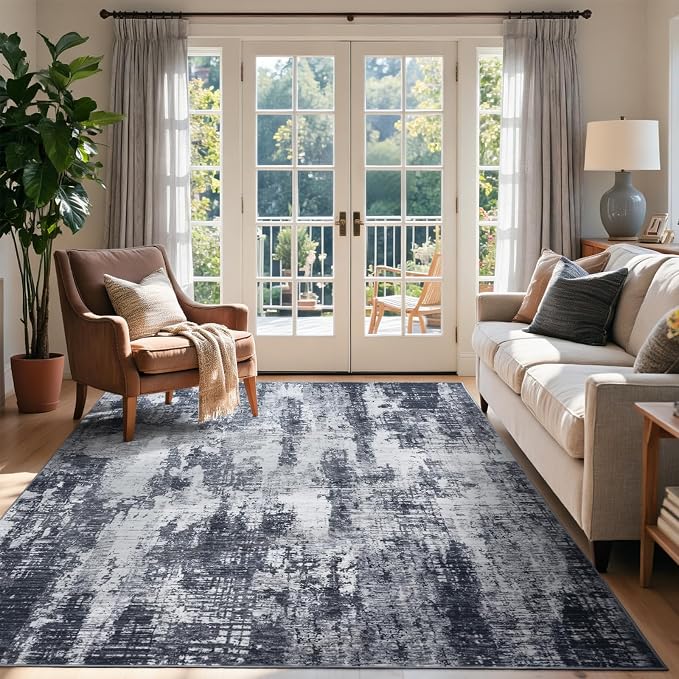 6x9 Ft Area Rugs for Living Room, Soft Non-Slip Washable Rugs Modern Abstract - Image 2