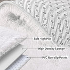 Soft Runner Rugs for Bedroom Hallways, 2x6 White Fluffy Shag Throw Area Rug Non - Image 5