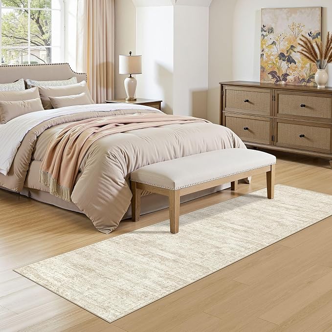 UERMEI 3x8 Washable Runner Rug for Hallway, Non Slip Low Pile Kitchen Carpet - Image 4