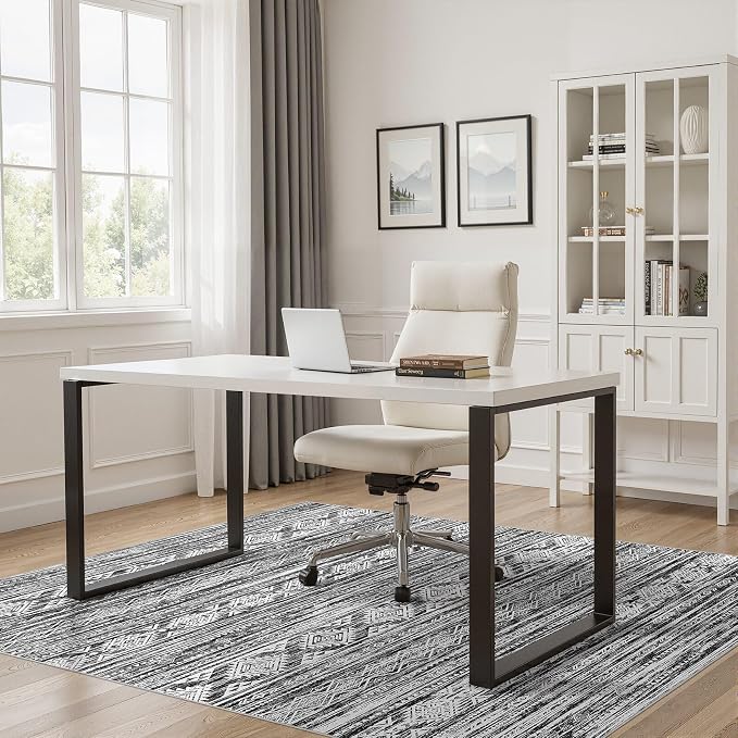 Nakagishi 8x10 Area Rugs Living Room: Washable Large Neutral Soft Rug Stain - Image 8