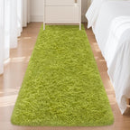 Soft Grass Green Fluffy Rug for Bedroom Living Room, 2x6 ft Fuzzy Green Shag - Image 3