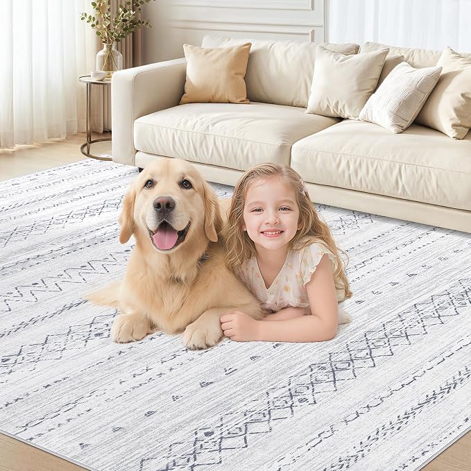 cotiled 7x9 Area Rugs Living Room Rug: Washable Boho Rugs - Image 6