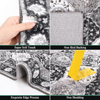 HEBE Hallway Runner Rug 2'x6' Washable Vintage Distressed Area Rugs Non Slip - Image 3