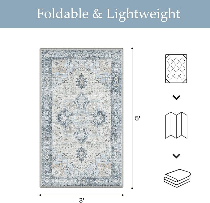 GENIMO Outdoor & Indoor Area Rug 3'x 5', Waterproof, Non-Shedding, Easy Cleaning - Image 2