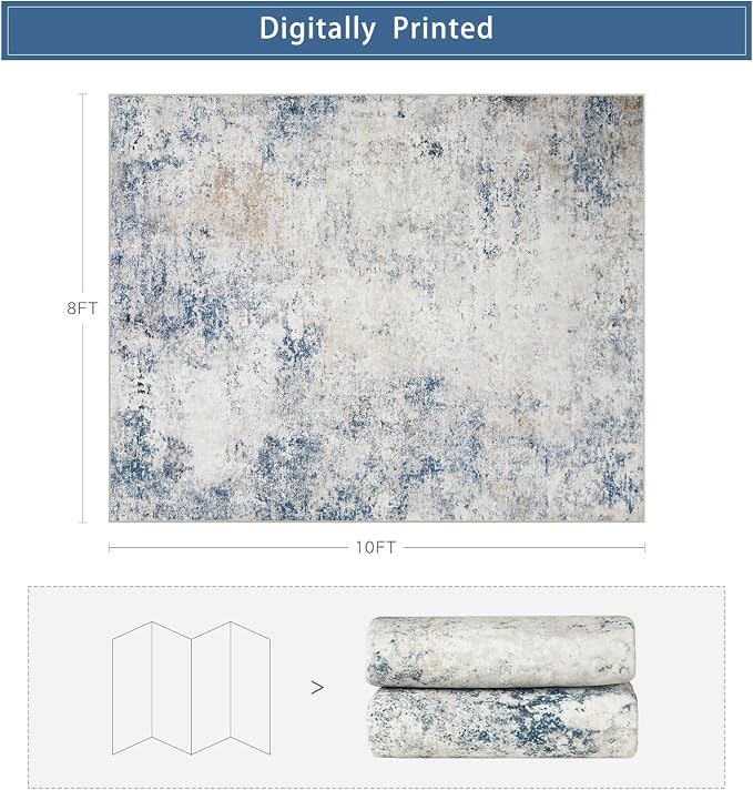 Srugn Washable Rugs 8x10 Area Rugs - Image 2