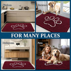 OLANLY Dog Door Mat for Muddy Paws 32x20, Paw Print Design, Absorbs Moisture - Image 8