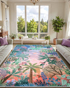 LIVEBOX Jungle Rug 9 x 12 Rug Purple Room Rugs by LIVEBOX
