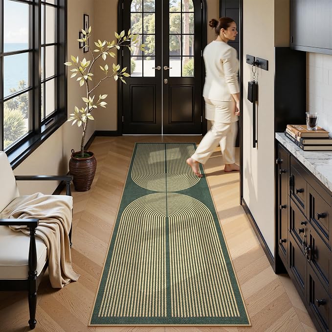 Lahome Enfys Modern Rainbow Easy Jute Kitchen Runner, 2x8 Indoor Outdoor Runner - Image 6