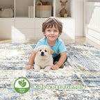 10x13 Area Rug Living Room: Washable Large Abstract Modern Soft Rugs Stain - Image 6