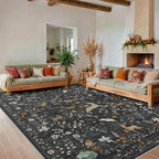 9x12 Area Rugs Washable Rug: Large Boho Living Room Rug Soft Non-Slip Low Pile - Image 2