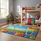Unirea 5x7 Kids Rug for Playroom Bedroom Classroom, Washable Educational Play - Image 5