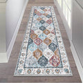 HEBE Hallway Runner Rug 2'x6' Washable Vintage Distressed Area Rugs Non Slip by HEBE