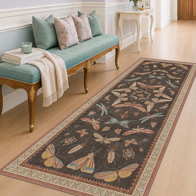 Hazo Haus Boho Runner Rug 3x8, Stain Resistant Indoor Carpet by HazoHaus