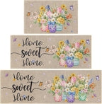 Vaukki Boho Kitchen Rug Sets 3 Pieces, Washable Kitchen Mats - Image 8