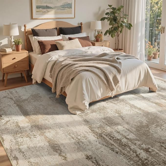 4x6 Ft Abstract Area Rugs for Living Room, Soft Non-Slip Modern Washable Rugs - Image 3